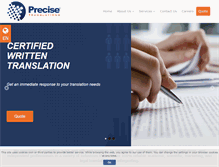 Tablet Screenshot of precisatraducciones.com